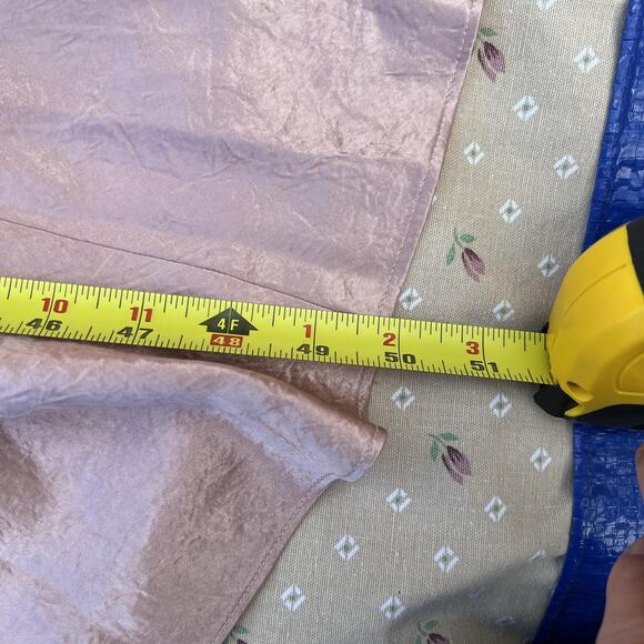 & Other Stories Dress Womens 8 Pink Satin Wrap Midi Crinkle A Line Shiny NWT - Picture 6 of 8